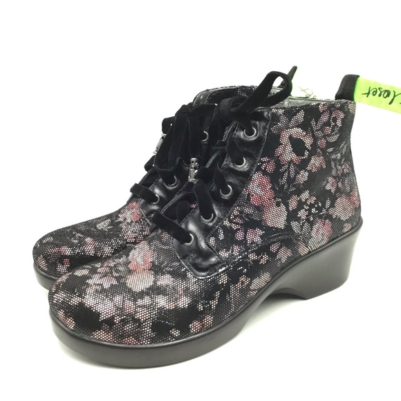Alegria | Shoes | Alegria Eliza Dame Floral Leather Lace Up  Alegria Eliza Dame floral leather lace up ankle bootie women size 39